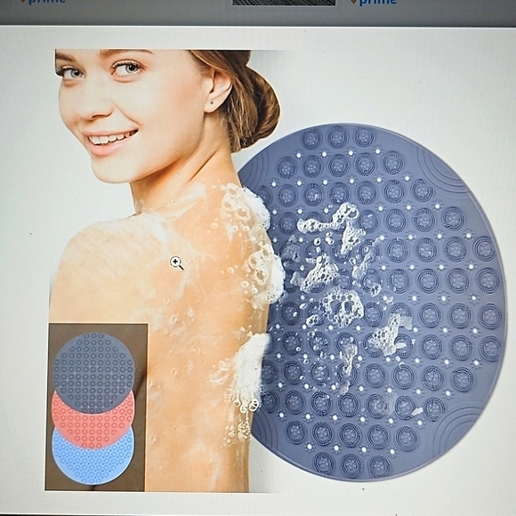 NWT Back & Foot Shower Exfoliator w suction cups. 3 Colors - Picture 1 of 9